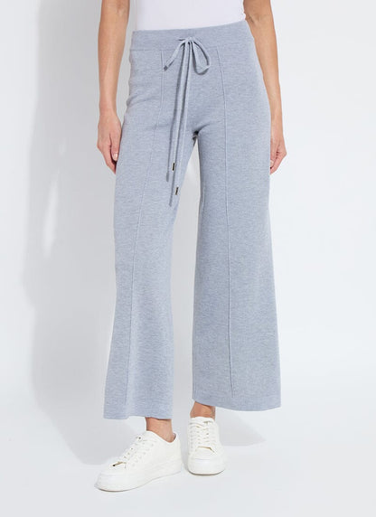 Lysse Violetta Knit Lounge Wide Leg Pant (28" Inseam) Grey Melange