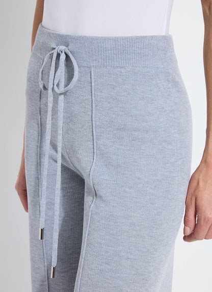 Lysse Violetta Knit Lounge Wide Leg Pant (28" Inseam) Grey Melange