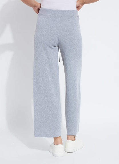 Lysse Violetta Knit Lounge Wide Leg Pant (28" Inseam) Grey Melange
