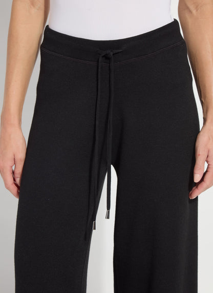 Lysse Odessa Reversible Knit Lounge Wide Leg (28" Inseam) Black/Pearl Grey Melange