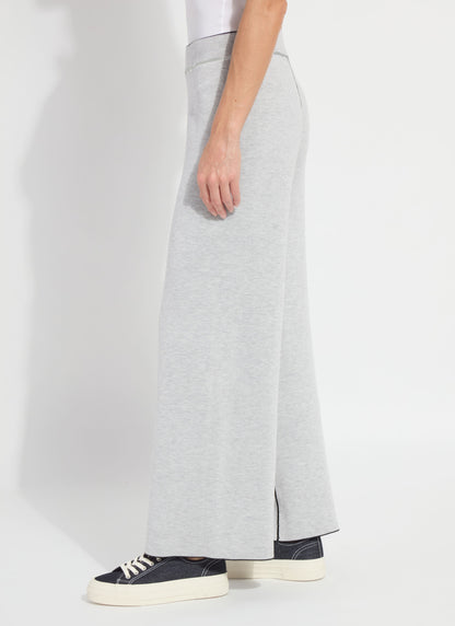 Lysse Odessa Reversible Knit Lounge Wide Leg (28" Inseam) Black/Pearl Grey Melange