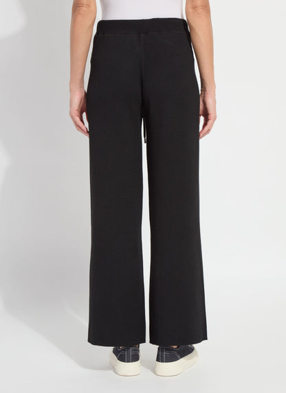 Lysse Odessa Reversible Knit Lounge Wide Leg (28" Inseam) Black/Pearl Grey Melange