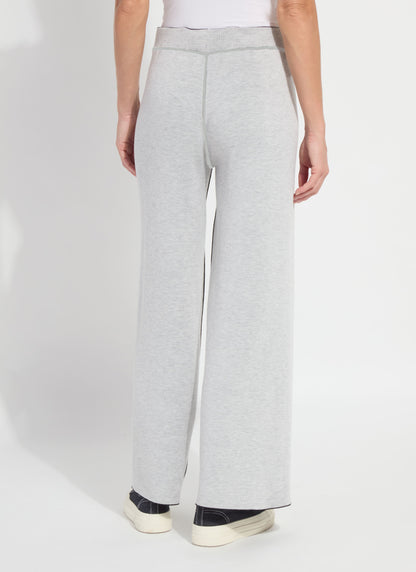 Lysse Odessa Reversible Knit Lounge Wide Leg (28" Inseam) Black/Pearl Grey Melange