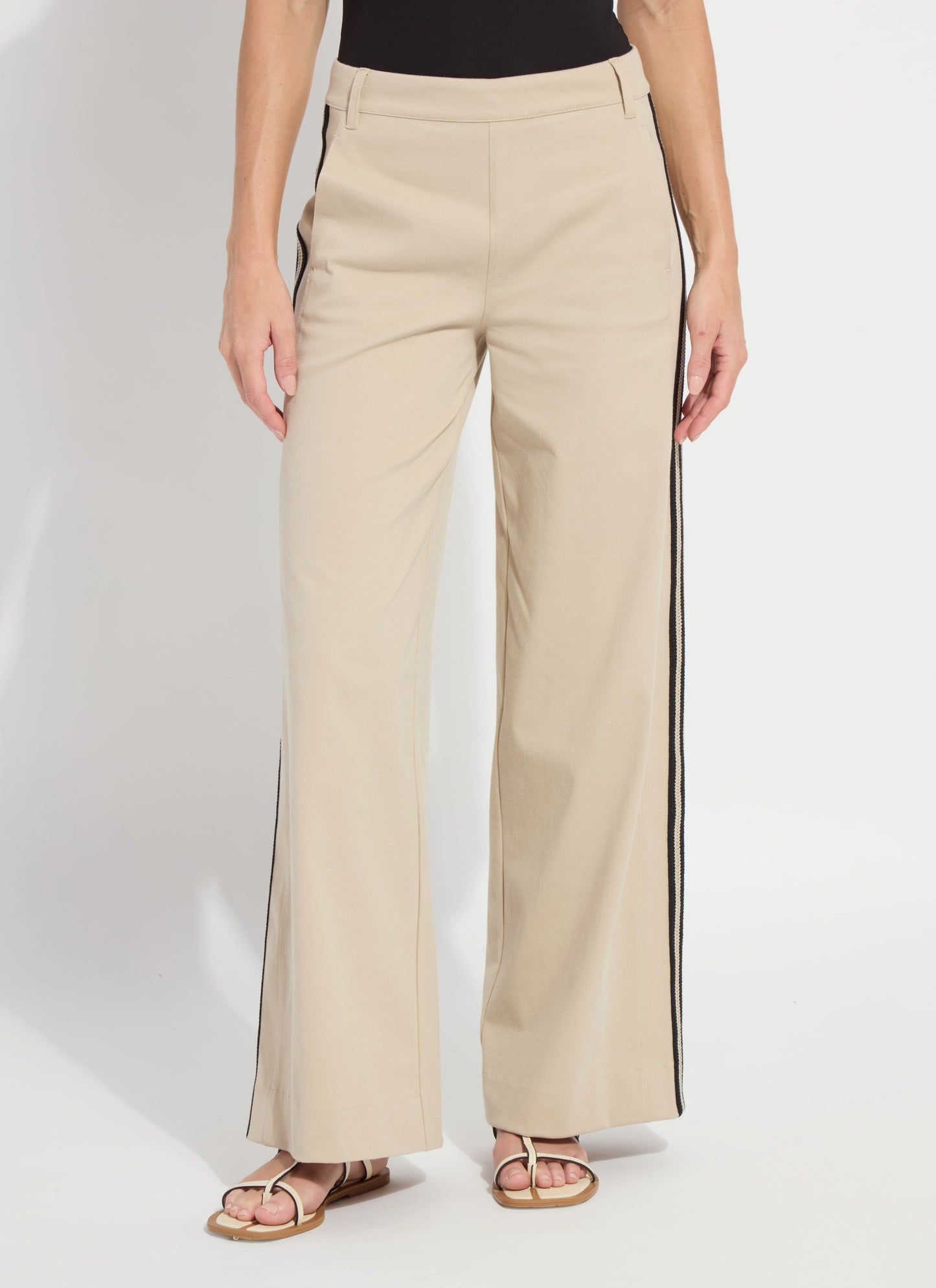 Lysse Brinne Side Stripe Trouser (31" Inseam) Crisp Khaki