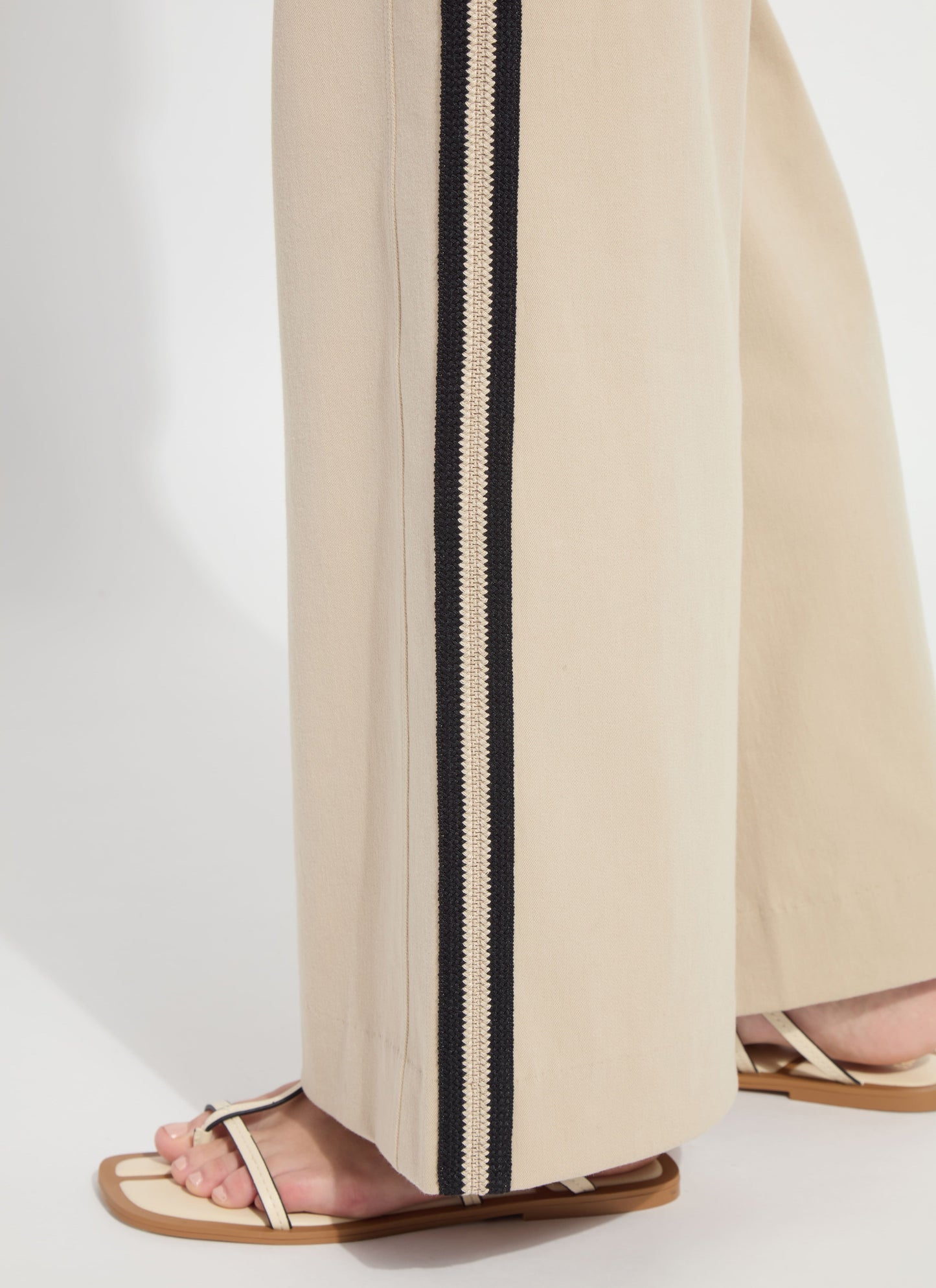 Lysse Brinne Side Stripe Trouser (31" Inseam) Crisp Khaki