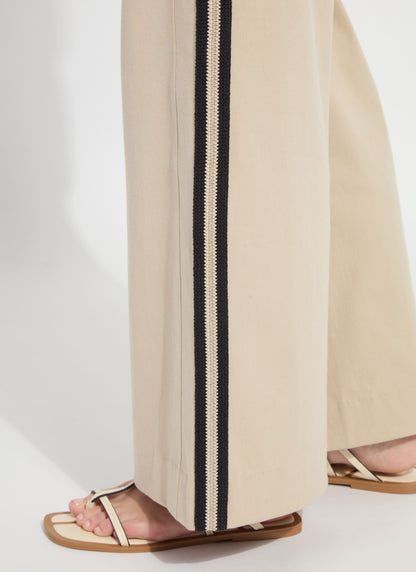 Lysse Brinne Side Stripe Trouser (31" Inseam) Crisp Khaki
