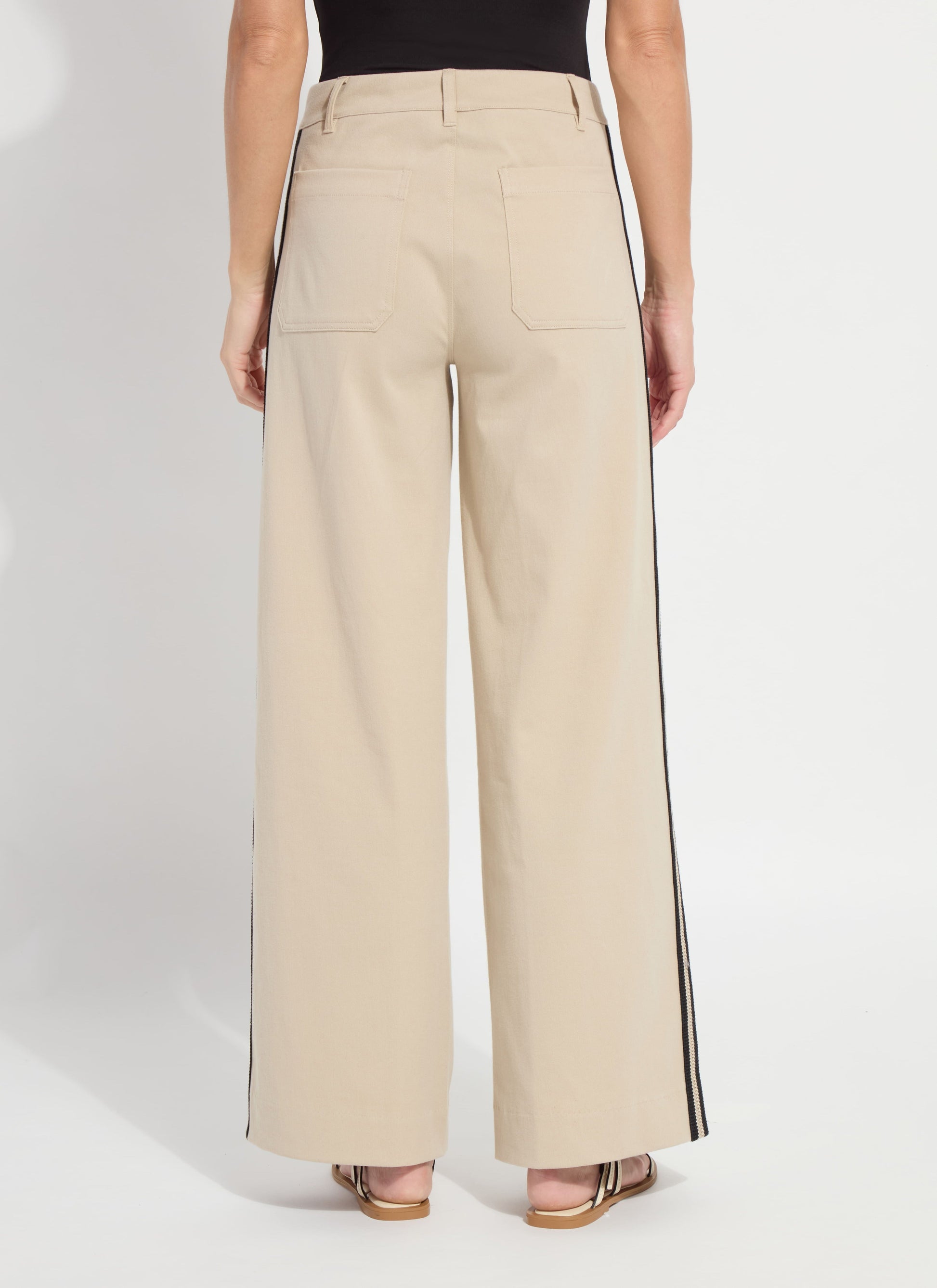 Lysse Brinne Side Stripe Trouser (31" Inseam) Crisp Khaki