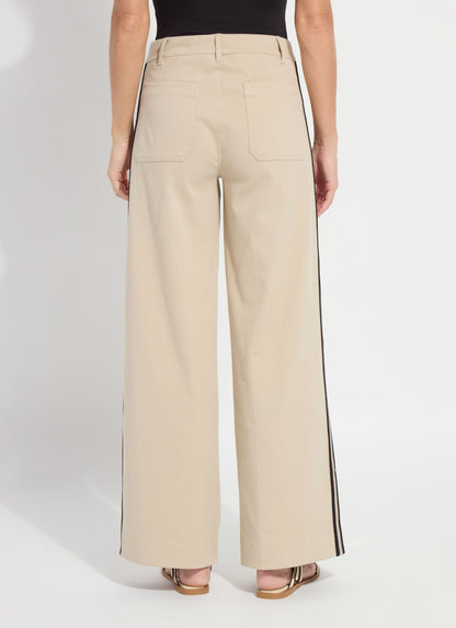 Lysse Brinne Side Stripe Trouser (31" Inseam) Crisp Khaki