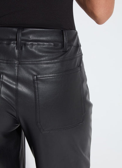 Lysse Azara Wide Leg Vegan Leather Pant (33" Inseam) Black