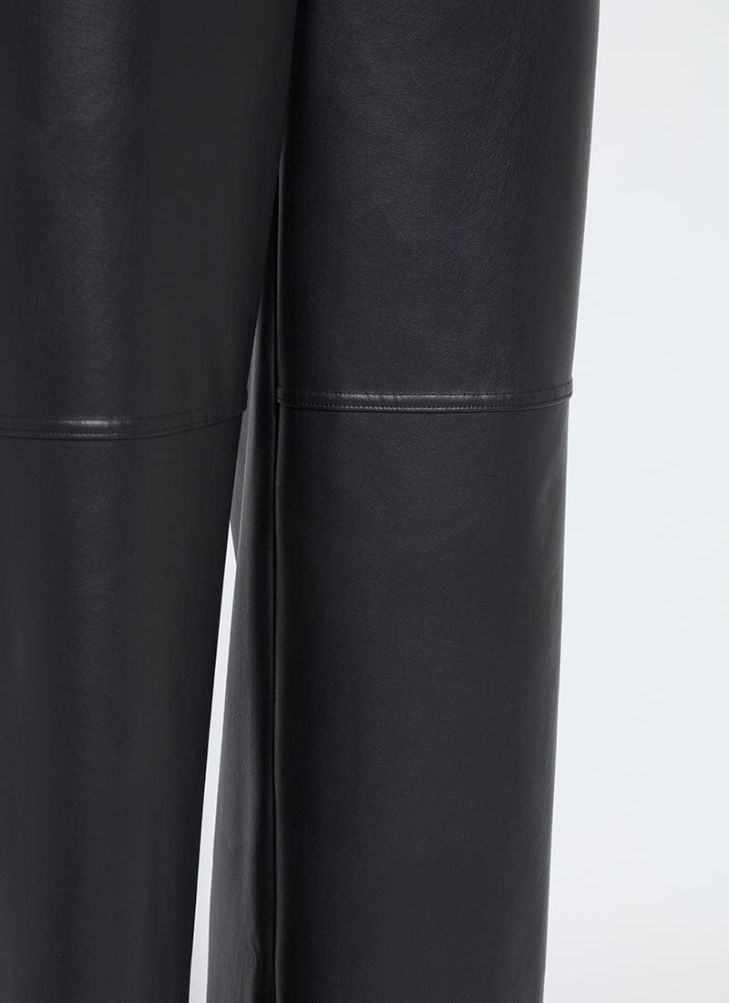 Lysse Azara Wide Leg Vegan Leather Pant (33" Inseam) Black