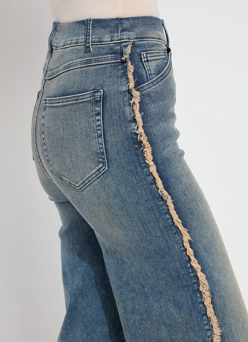 Lysse 'Holding Power' Era Wide Leg Premium Denim (30" Inseam) Nutshell Dye Midwash