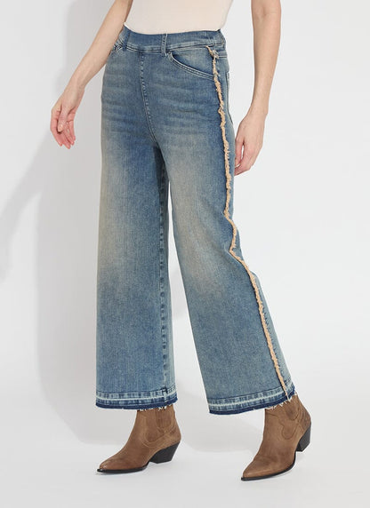 Lysse 'Holding Power' Era Wide Leg Premium Denim (30" Inseam) Nutshell Dye Midwash