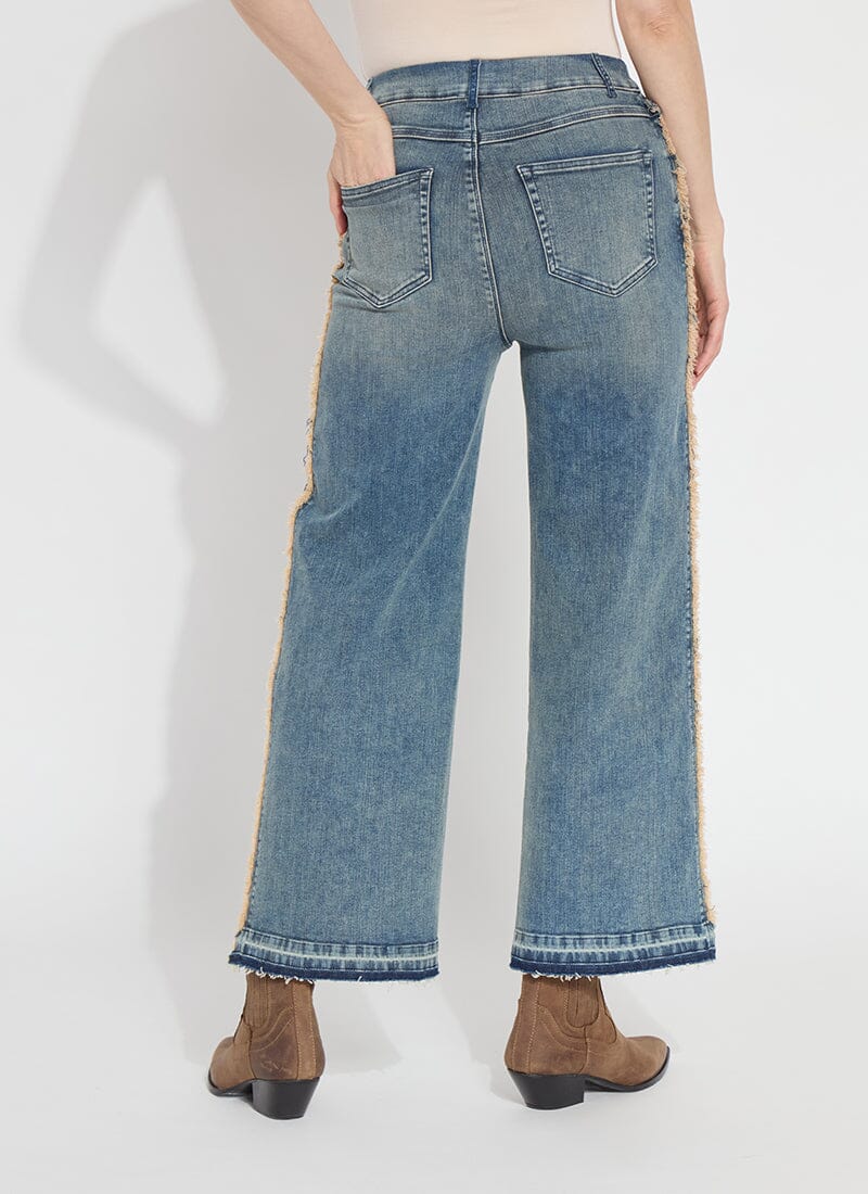 Lysse 'Holding Power' Era Wide Leg Premium Denim (30" Inseam) Nutshell Dye Midwash