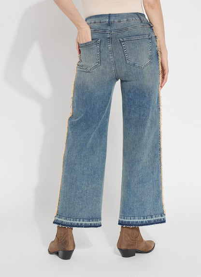 Lysse 'Holding Power' Era Wide Leg Premium Denim (30" Inseam) Nutshell Dye Midwash