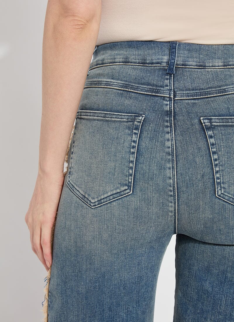 Lysse 'Holding Power' Era Wide Leg Premium Denim (30" Inseam) Nutshell Dye Midwash