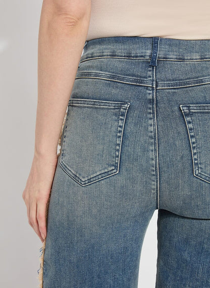Lysse 'Holding Power' Era Wide Leg Premium Denim (30" Inseam) Nutshell Dye Midwash