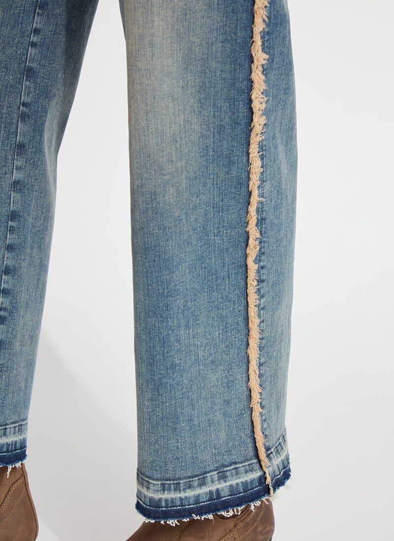 Lysse 'Holding Power' Era Wide Leg Premium Denim (30" Inseam) Nutshell Dye Midwash