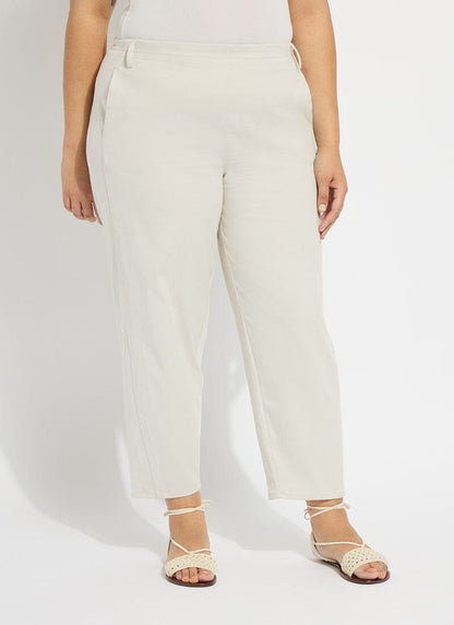 Lysse Anelise Barrel Trouser Curvy (26" Inseam) Oat