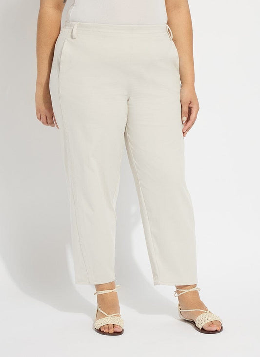 Lysse Anelise Barrel Trouser Curvy (26" Inseam) Oat