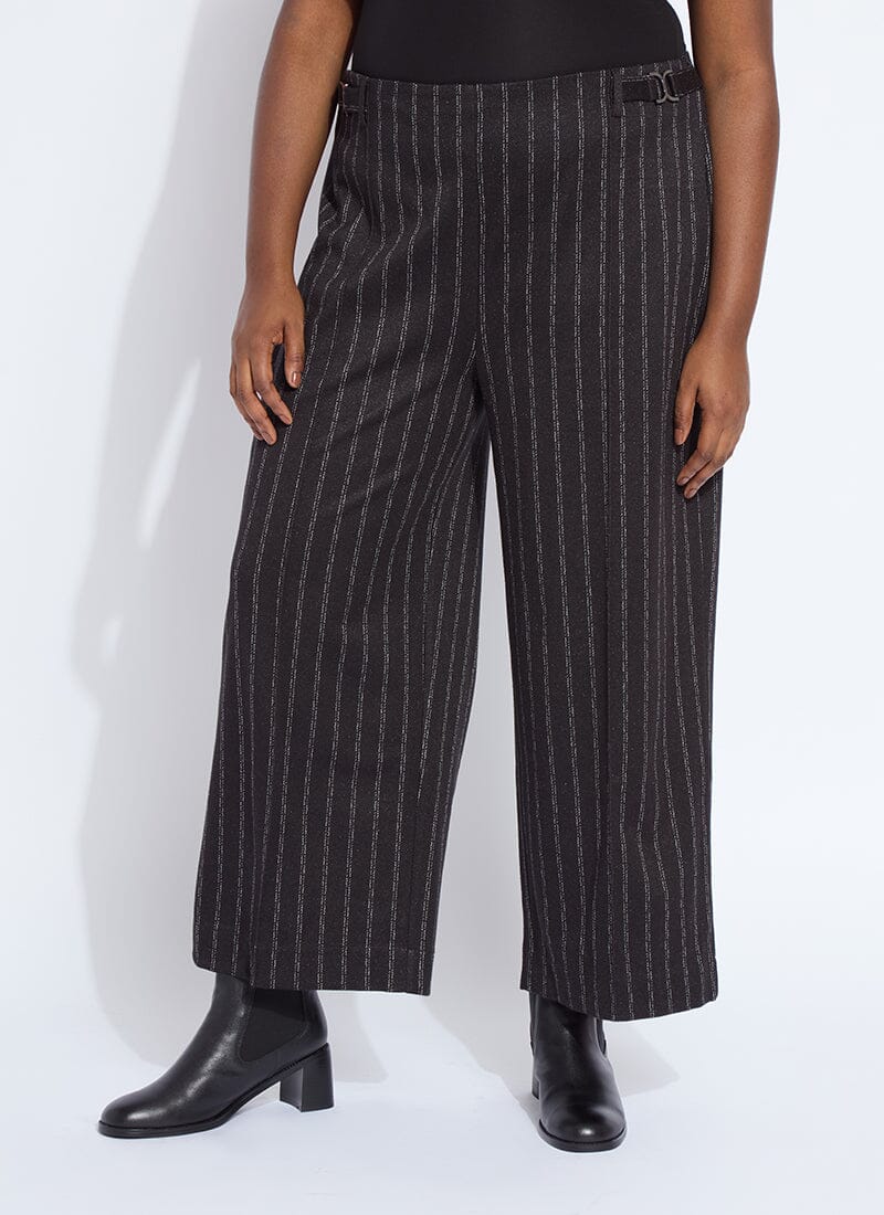 Lysse Isabel Wide Leg Ponte Pant Curvy (27" Inseam) Charcoal Lane