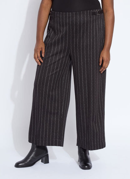 Lysse Isabel Wide Leg Ponte Pant Curvy (27" Inseam) Charcoal Lane