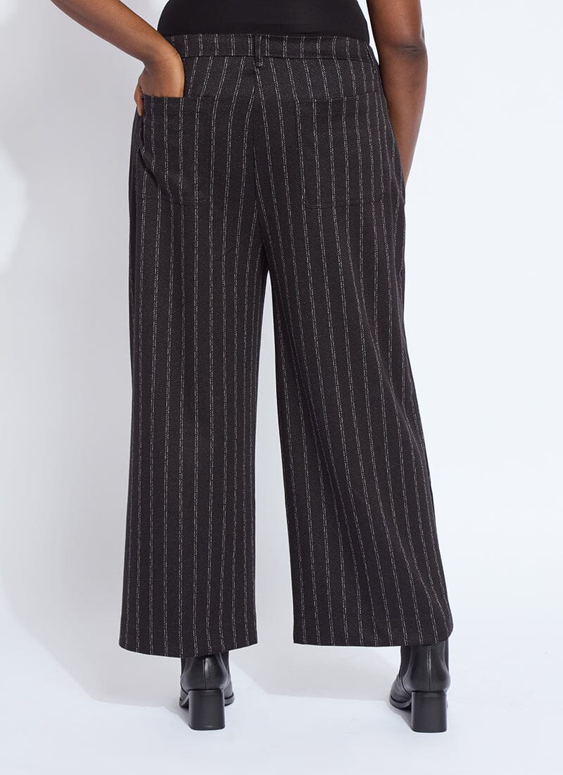 Lysse Isabel Wide Leg Ponte Pant Curvy (27" Inseam) Charcoal Lane