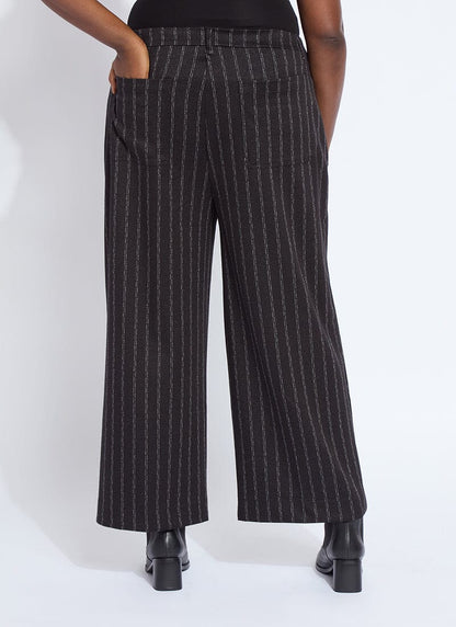 Lysse Isabel Wide Leg Ponte Pant Curvy (27" Inseam) Charcoal Lane
