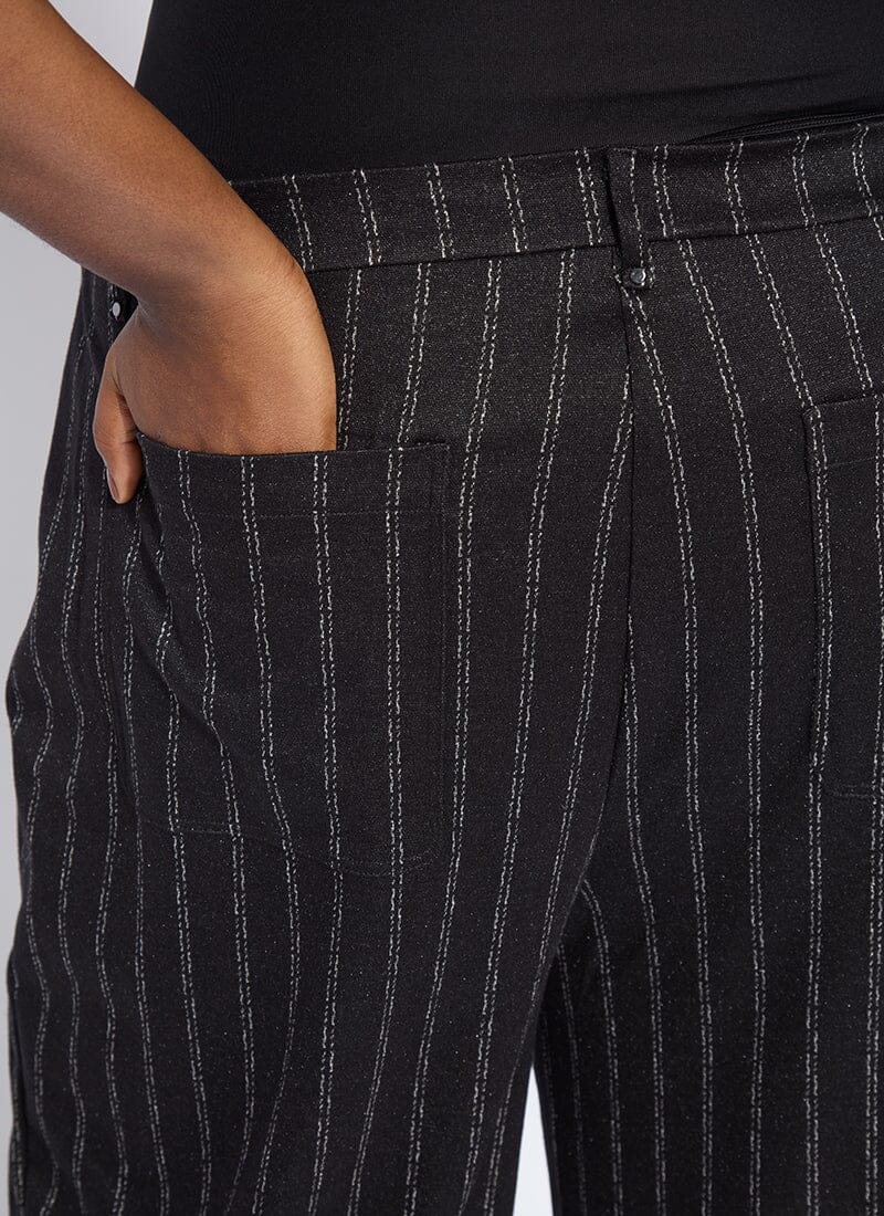 Lysse Isabel Wide Leg Ponte Pant Curvy (27" Inseam) Charcoal Lane