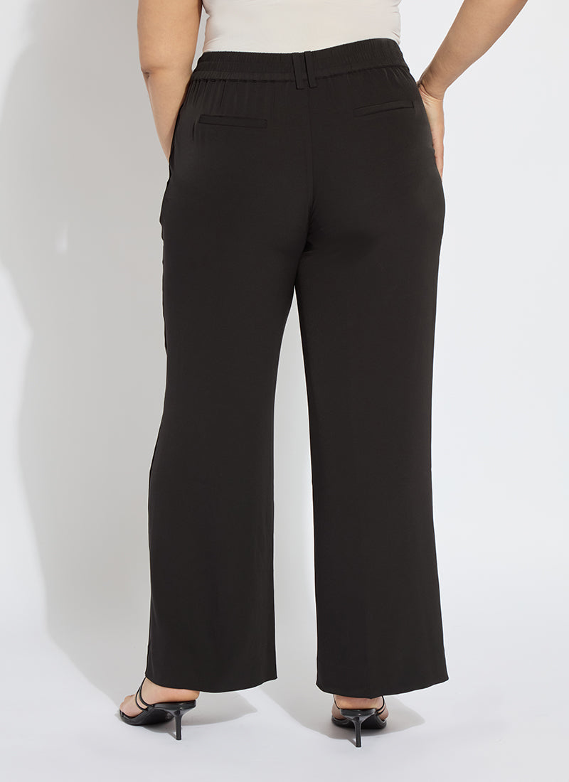 Lysse Ellison Elasticated Waistband Trouser Curvy (31" Inseam) Black
