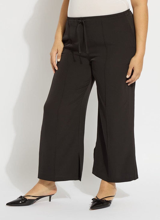 Lysse Genevieve Drawstring Trouser Curvy (28" Inseam) Black