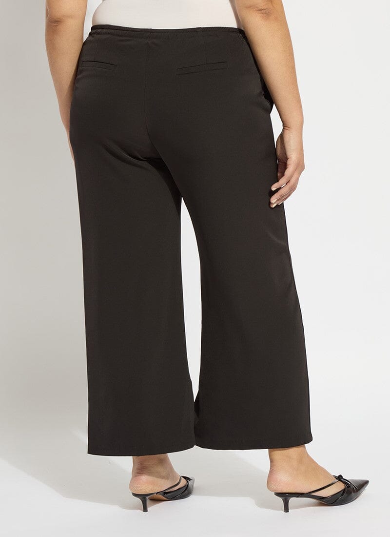 Lysse Genevieve Drawstring Trouser Curvy (28" Inseam) Black