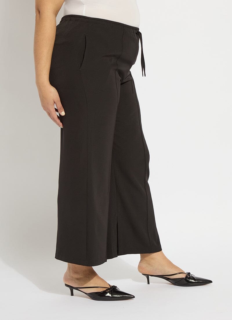 Lysse Genevieve Drawstring Trouser Curvy (28" Inseam) Black