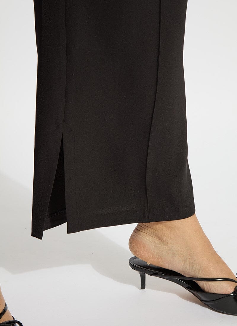 Lysse Genevieve Drawstring Trouser Curvy (28" Inseam) Black
