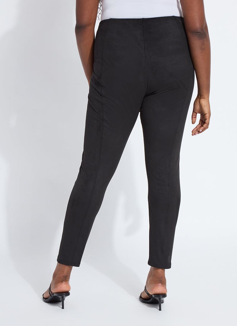 Lysse Hi Waist Suede Legging (Curvy, 28.5" Inseam) Black