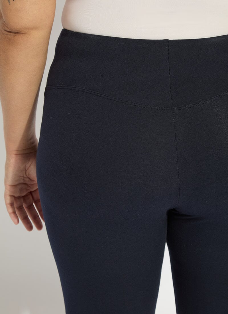 Lysse Flattering Cotton Crop Legging (Plus Size)  Midnight