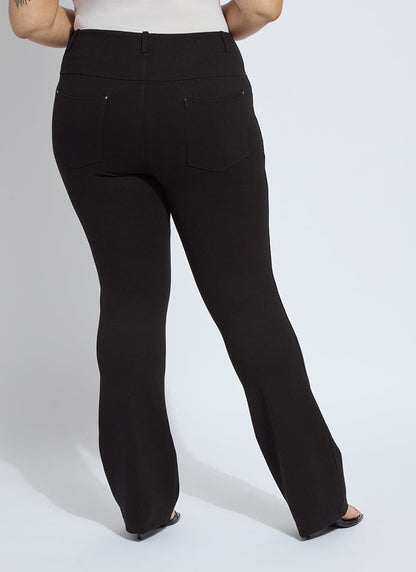 Lysse Ponte Baby Bootcut Curvy Black