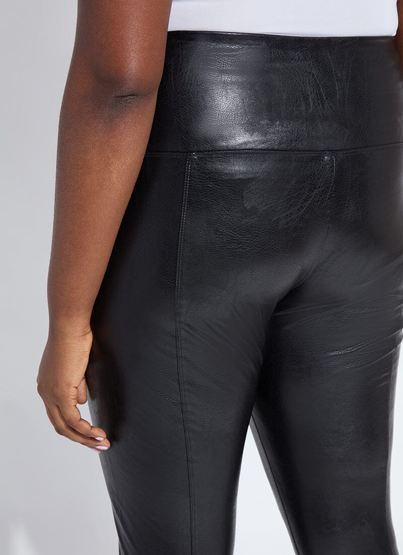 Lysse Textured Leather Legging Curvy (28.5" Inseam) Kohl Black