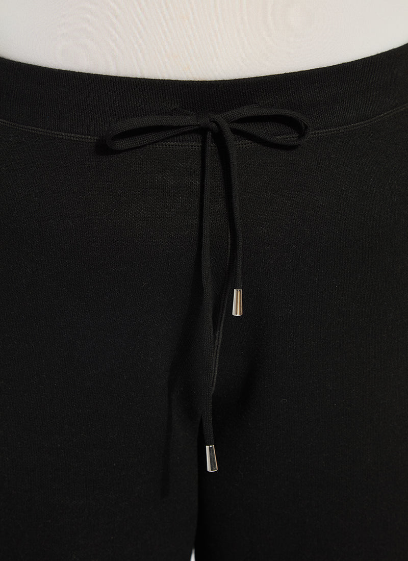 Lysse Odessa Reversible Knit Lounge Wide Leg Curvy (28" Inseam) Black/Pearl Grey Melange