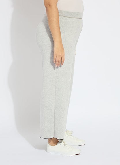 Lysse Odessa Reversible Knit Lounge Wide Leg Curvy (28" Inseam) Black/Pearl Grey Melange
