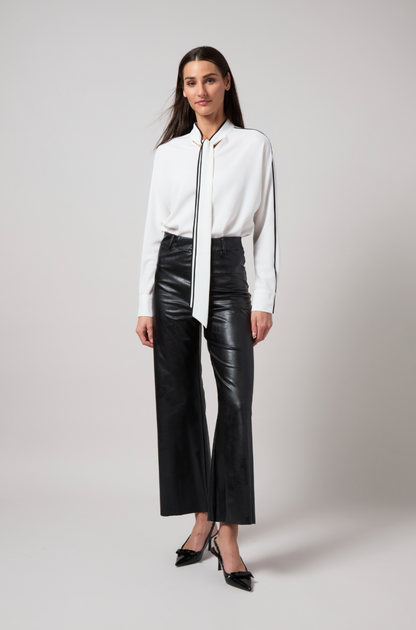Lysse Daphne Dolman Sleeve Bow Blouse Off White