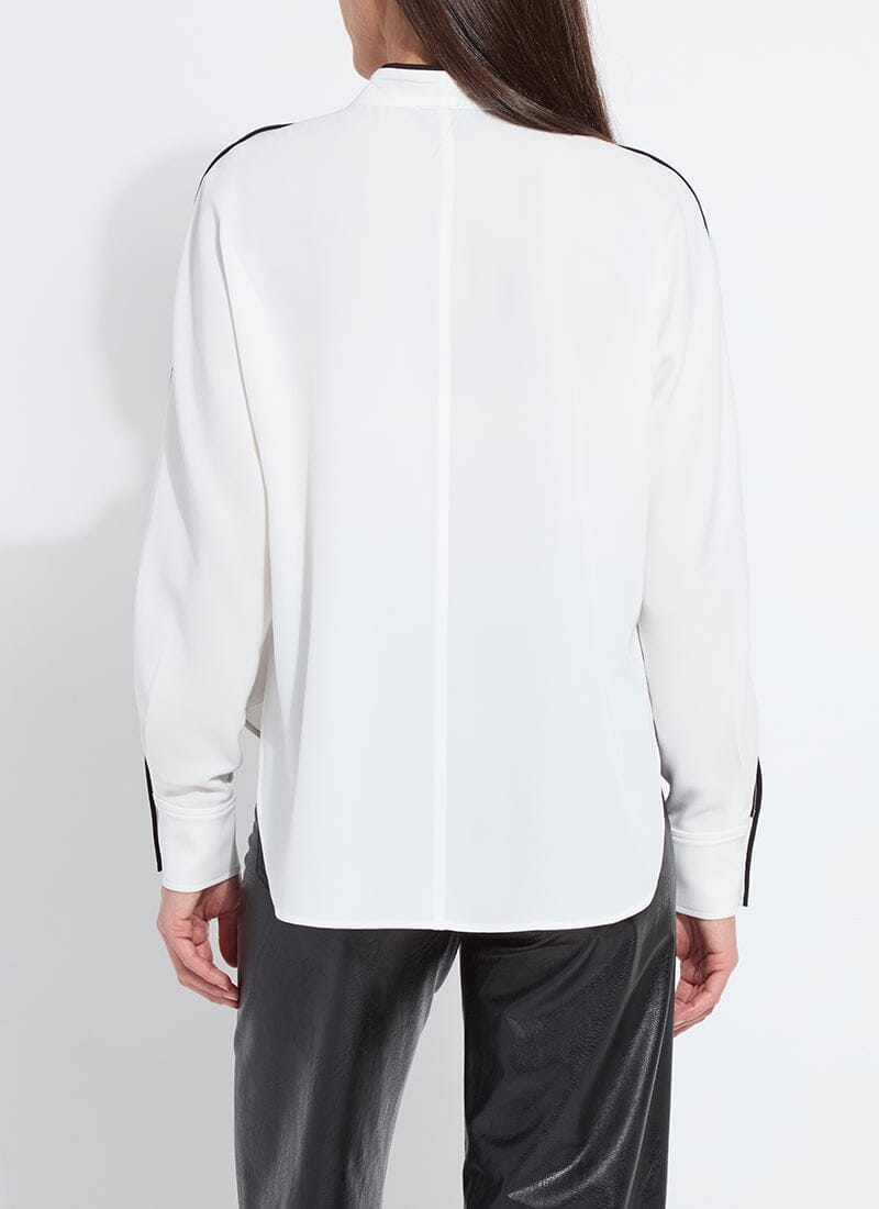 Lysse Daphne Dolman Sleeve Bow Blouse Off White
