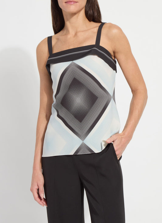 Lysse Ananda Printed Tank Top Halftone Scarf