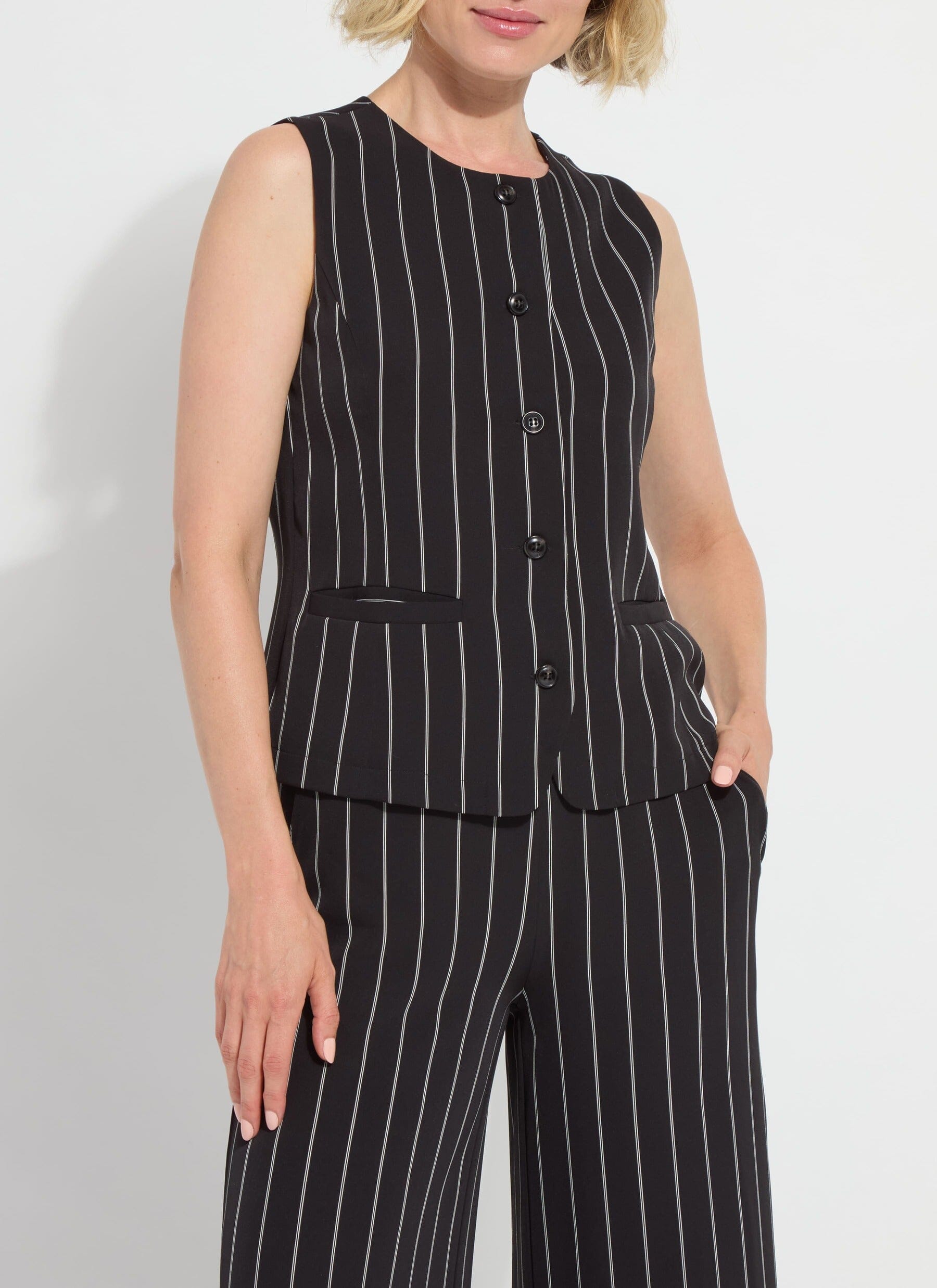 Lysse Ava Tailored Vest Over and Over Line