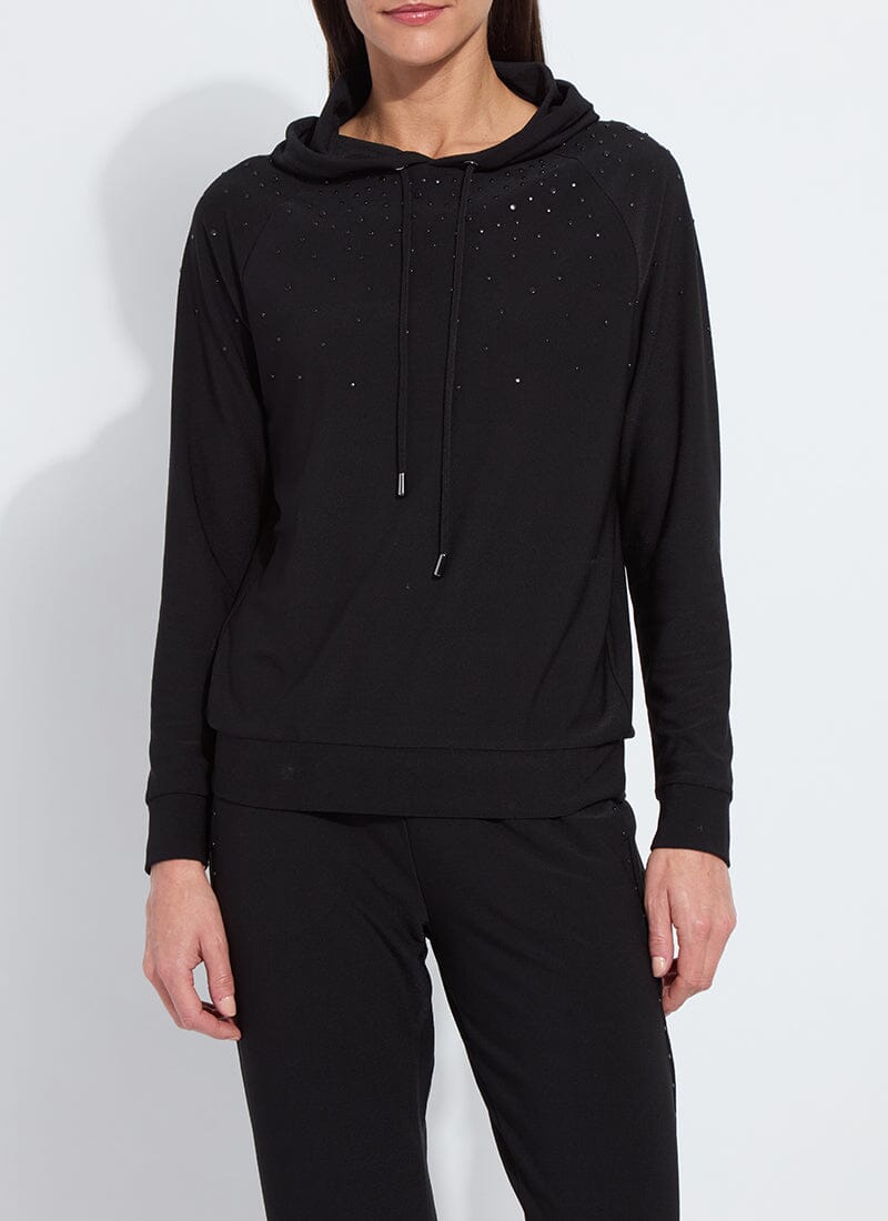 Lysse Emiliana Studded Hoodie Sweatshirt Black