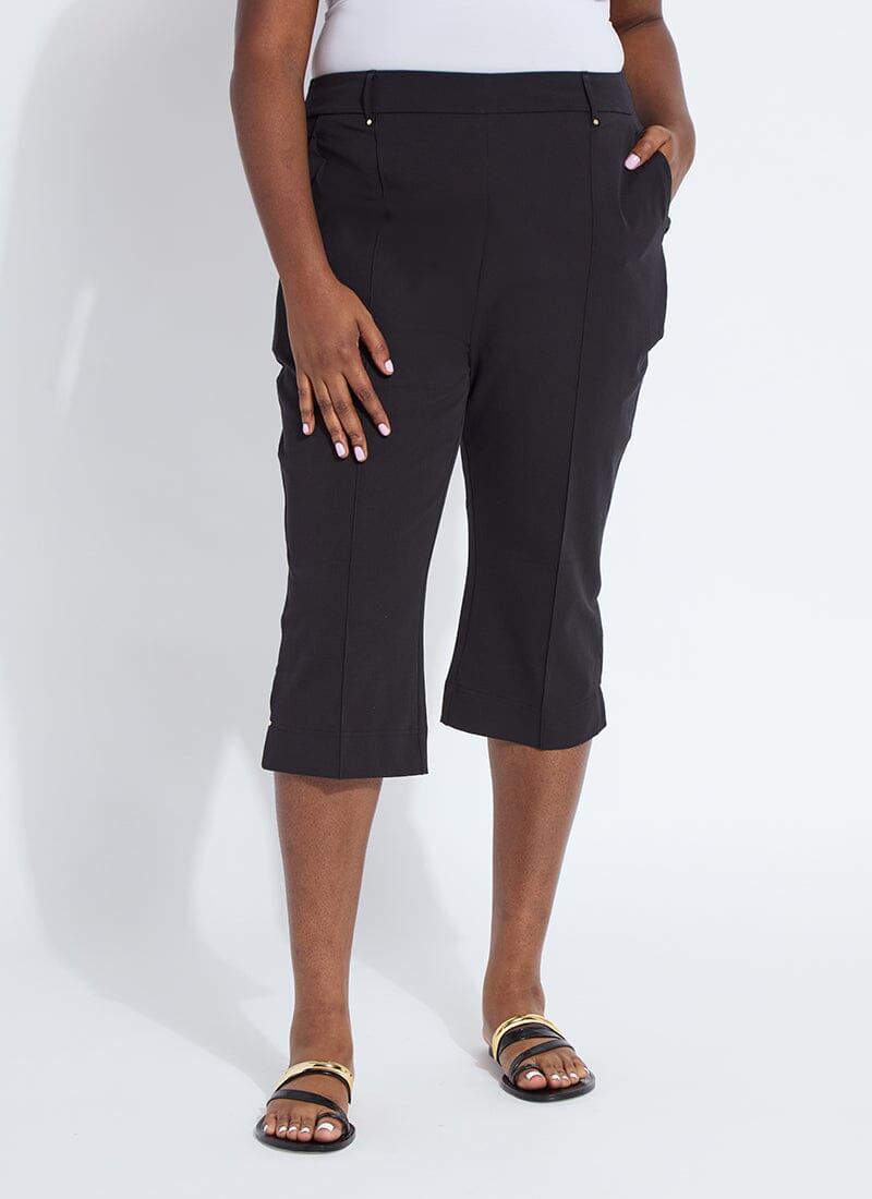 Lysse Amanda Capri Pant (Curvy, 18.5" Inseam) Black