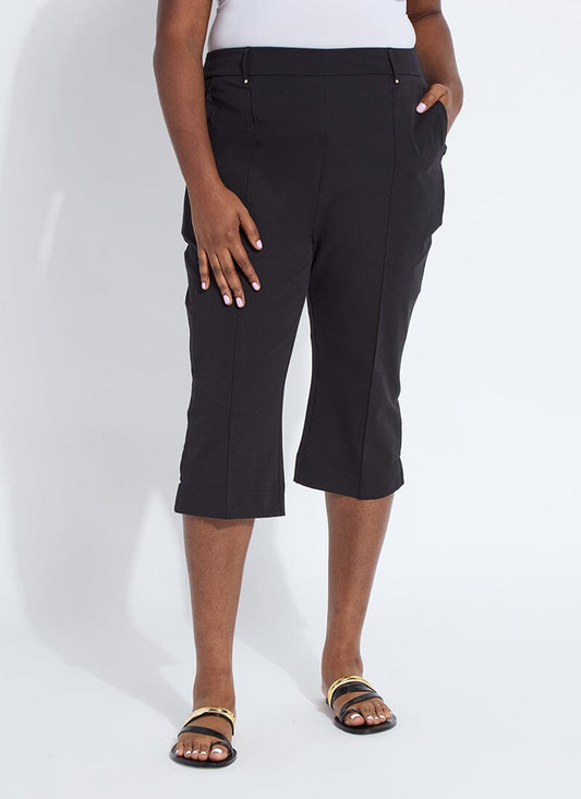 Lysse Amanda Capri Pant (Curvy, 18.5" Inseam) Black