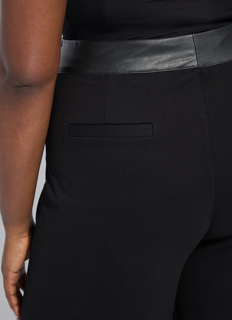 Lysse Denver Hi Waist Wide Leg Ponte Curvy (28" Inseam) Black