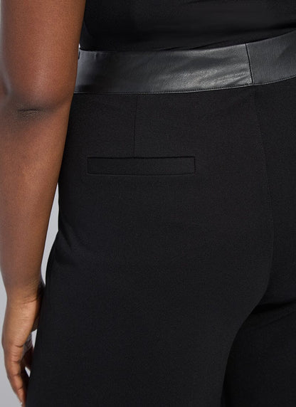 Lysse Denver Hi Waist Wide Leg Ponte Curvy (28" Inseam) Black