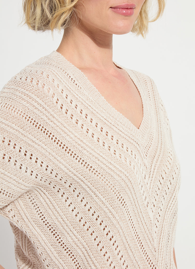 Lysse Francesca Dolman Sleeve Sweater Ecru/Khaki