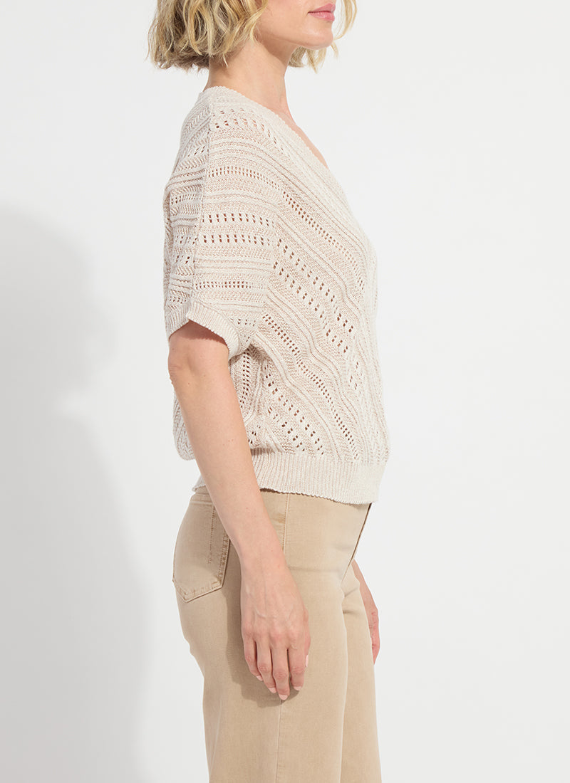 Lysse Francesca Dolman Sleeve Sweater Ecru/Khaki